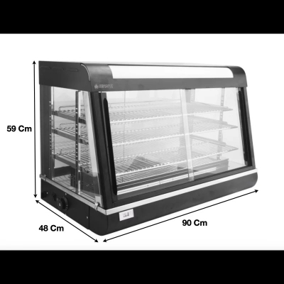 Vitrine chauffante L 900 mm